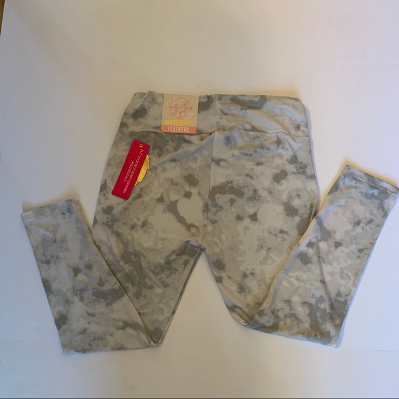 Maternity Gray tie dyed Leggings. Cropped pants. - Picture 3 of 5